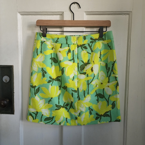 J.Crew Retro Style Floral Print Mini Skirt, Sz 2 - Picture 4 of 9